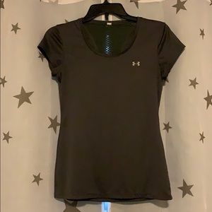 Soft grayish workout shirt.